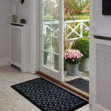 FLOOR MAT 67 x 120 CM - GRAPHIC/BLACK GREY