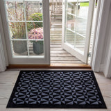 FLOOR MAT 67 x 120 CM - GRAPHIC/BLACK GREY