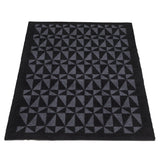 FLOOR MAT 90 x 130 CM - GRAPHIC/BLACK GREY