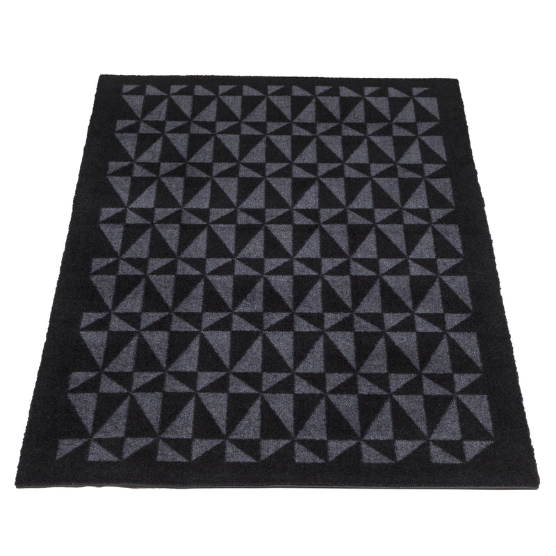 FLOOR MAT 67 x 120 CM - GRAPHIC/BLACK GREY