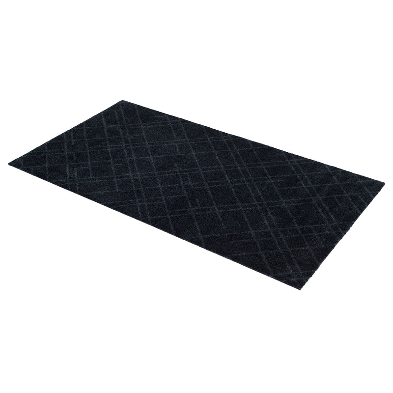 FLOOR MAT 67 x 120 cm - LINES/DARK GREY