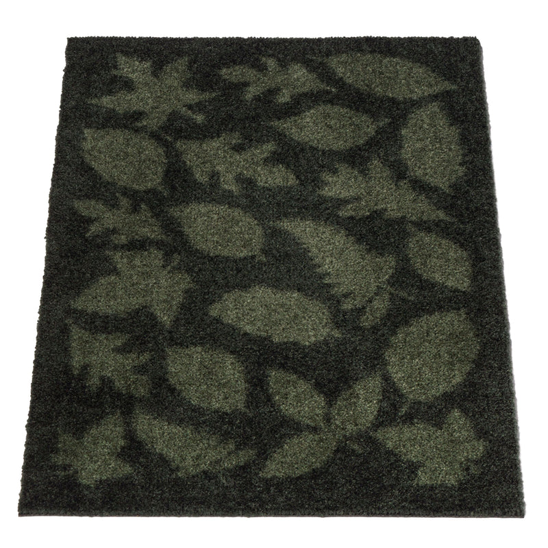 FLOOR MAT 40 x 60 CM - LEAVES/DARK GREEN