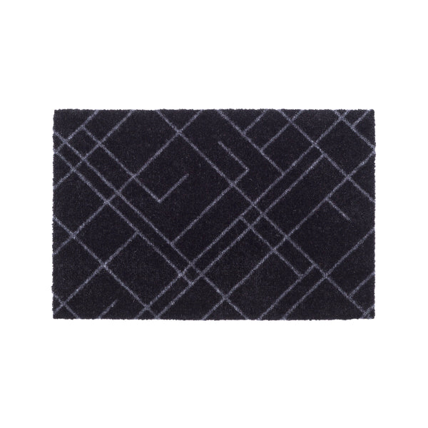 FLOOR MAT 40 x 60 cm - LINES BLACK/GREY