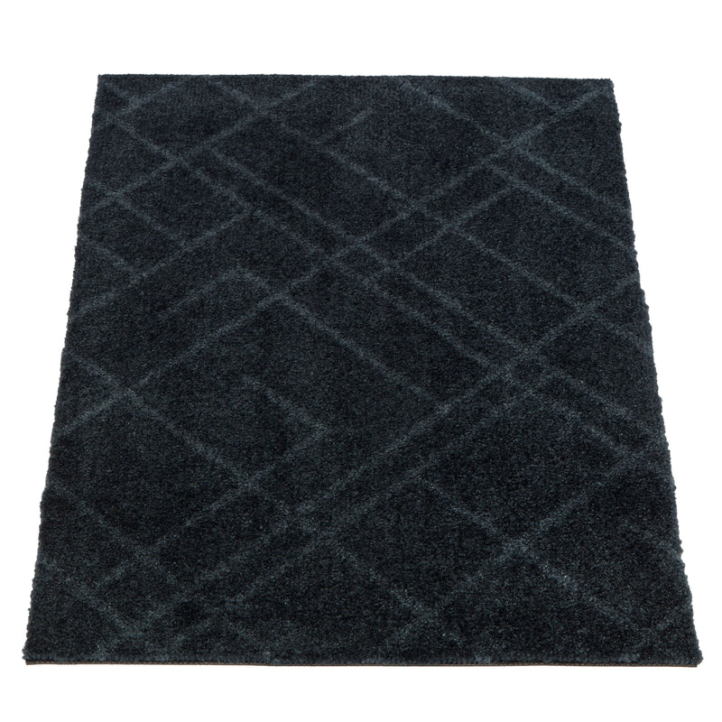 FLOOR MAT 60 x 90 cm - LINES/DARK GREY