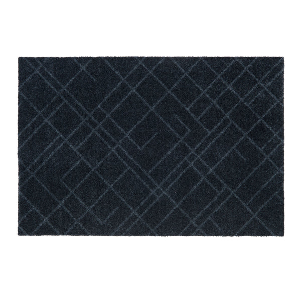 FLOOR MAT 60 x 90 cm - LINES/DARK GREY