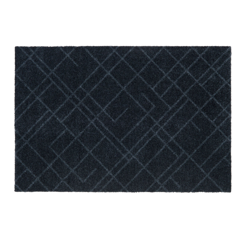 FLOOR MAT 60 x 90 cm - LINES/DARK GREY