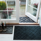 FLOOR MAT 60 x 90 cm - LINES/DARK GREY