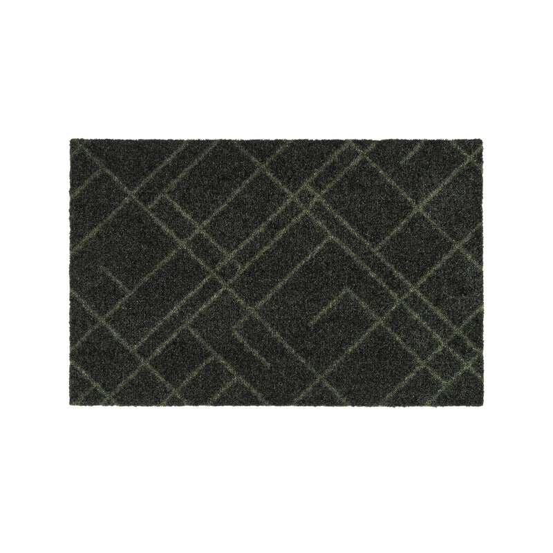 FLOOR MAT 40 x 60 cm - LINES/DARK GREEN
