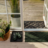 FLOOR MAT 40 x 60 cm - LINES/DARK GREEN