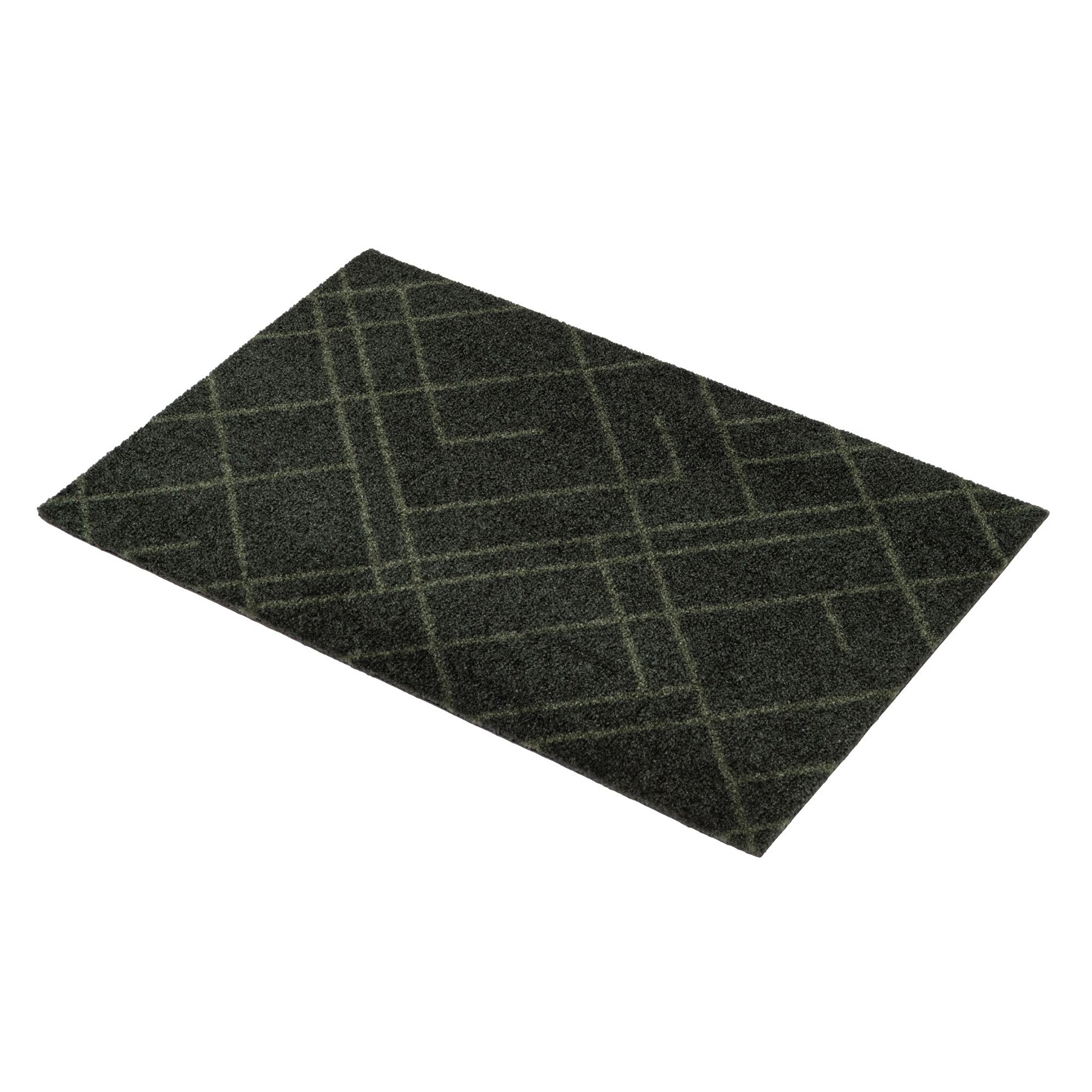 FLOOR MAT 40 x 60 cm - LINES/DARK GREEN