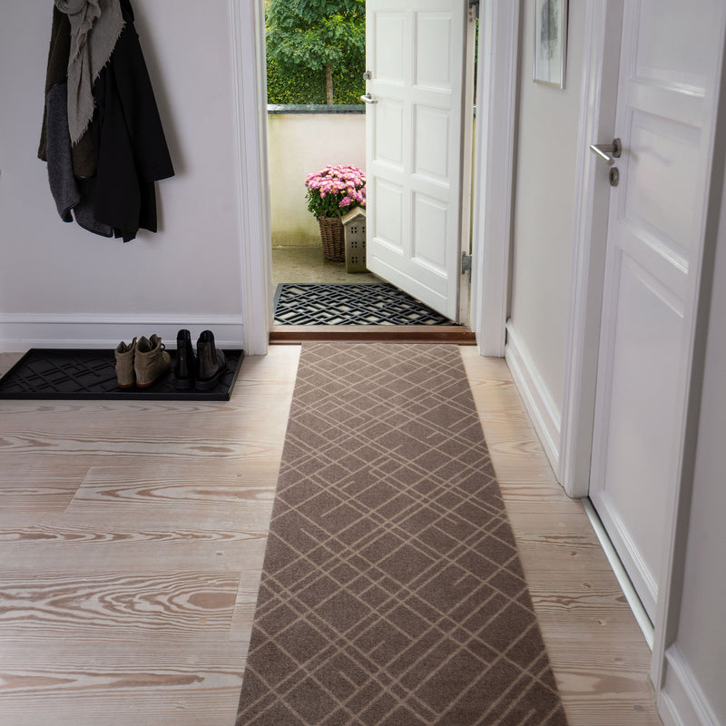 FLOOR MAT 67 x 200 CM - LINES SAND
