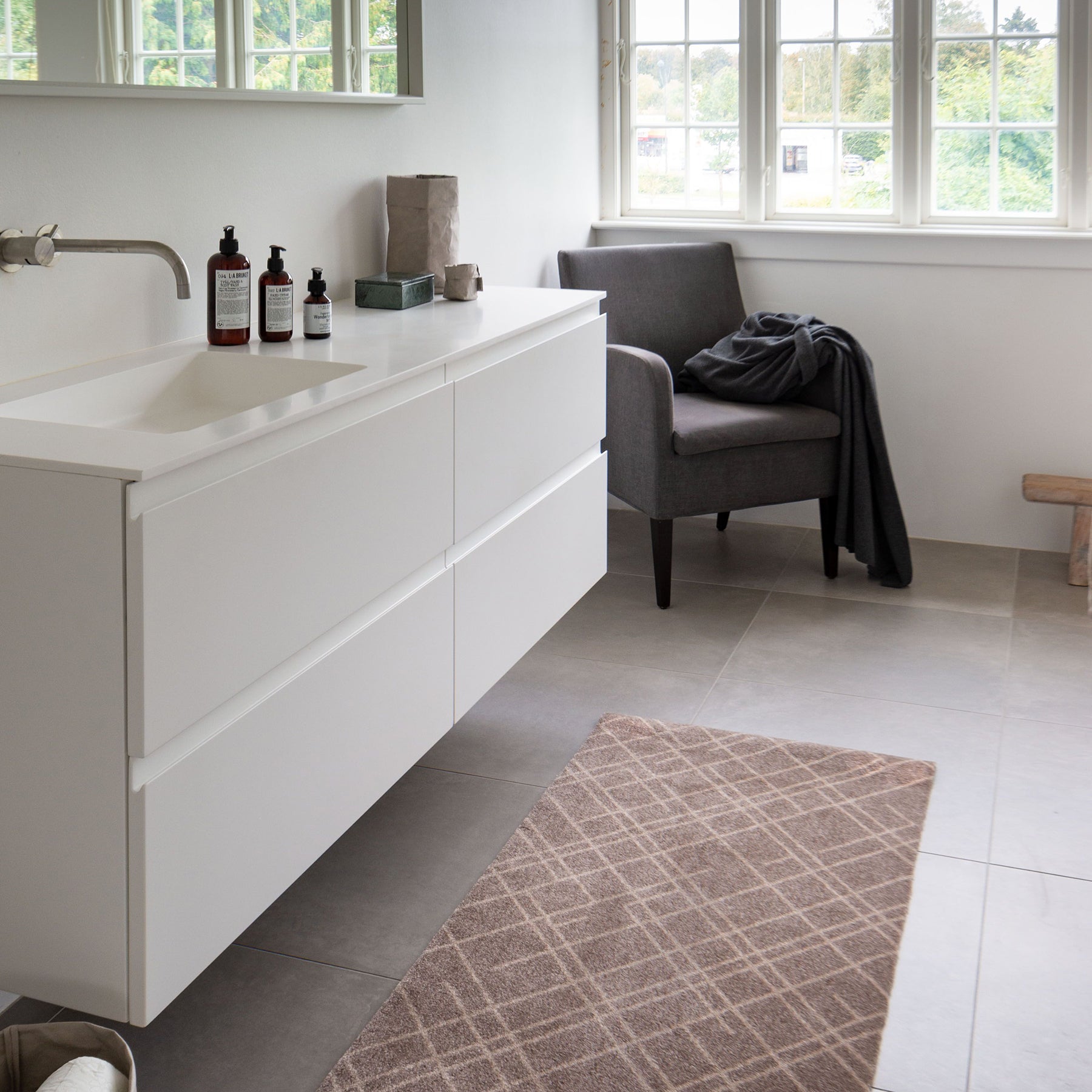 FLOOR MAT 67 x 120 cm - LINES SAND