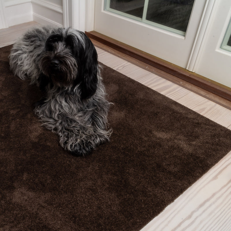 FLOOR MAT 90 X 130 CM - UNI COLOUR/BROWN
