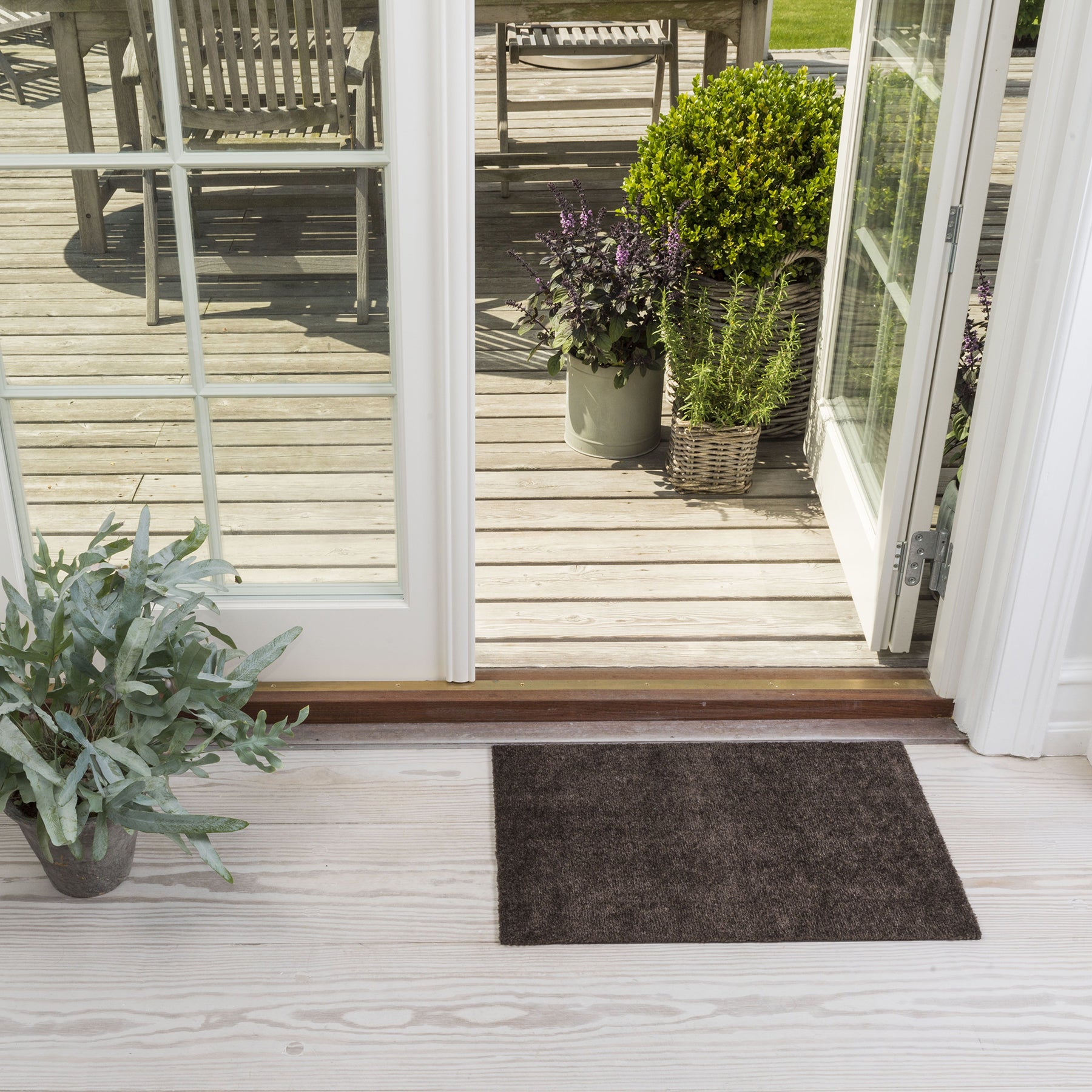 FLOOR MAT 40 x 60 cm - UNICOLOR BROWN