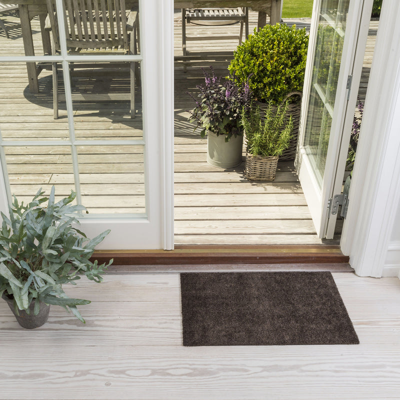 FLOOR MAT 40 x 60 cm - UNI COLOR BROWN