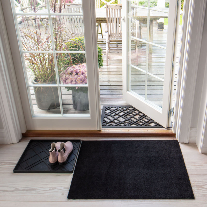 FLOOR MAT 60 x 90 cm - UNI COLOR BLACK