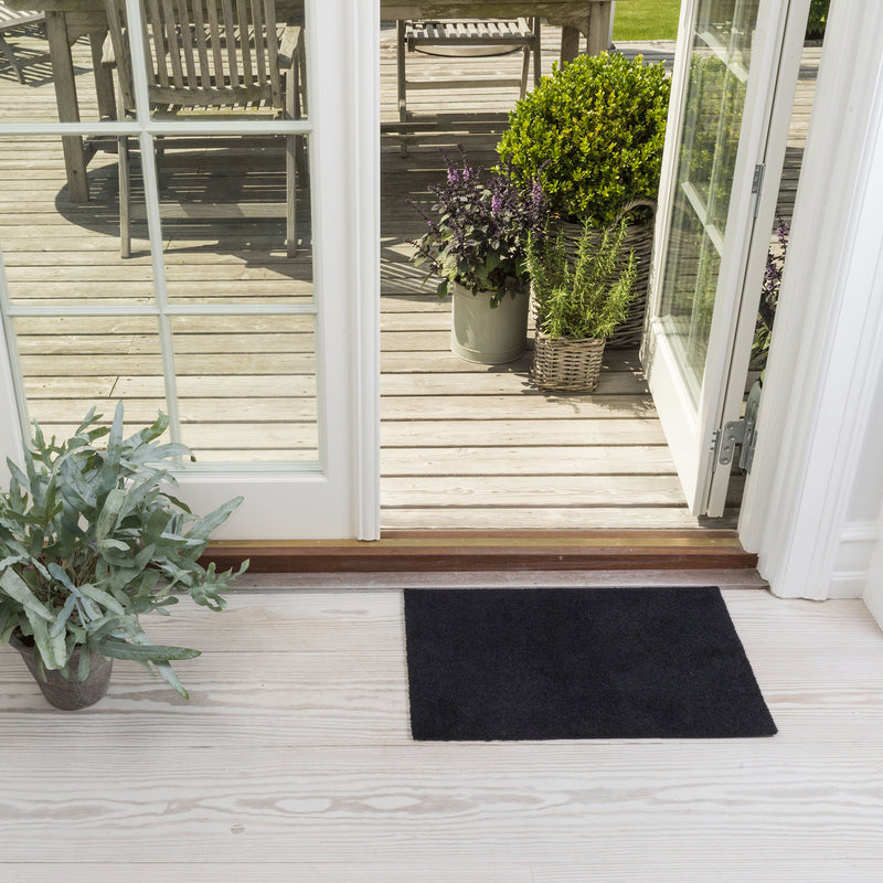 FLOOR MAT 40 x 60 cm - UNI COLOR BLACK