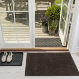 FLOOR MAT 60 x 90 cm - UNI COLOR BROWN