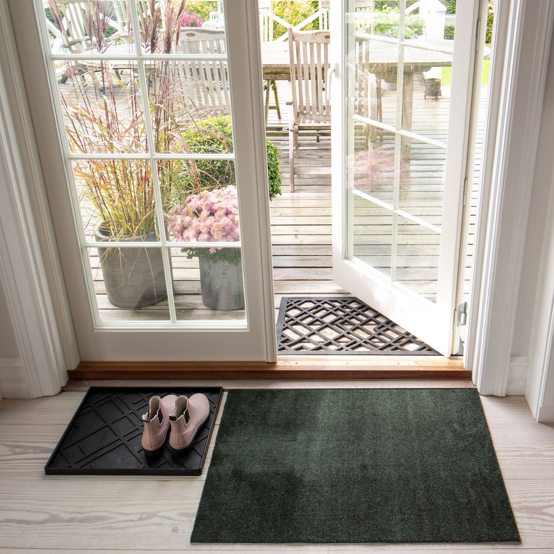 Floor Mat 60 x 90 cm Unicolor Dark Green | Washable mat | Tica