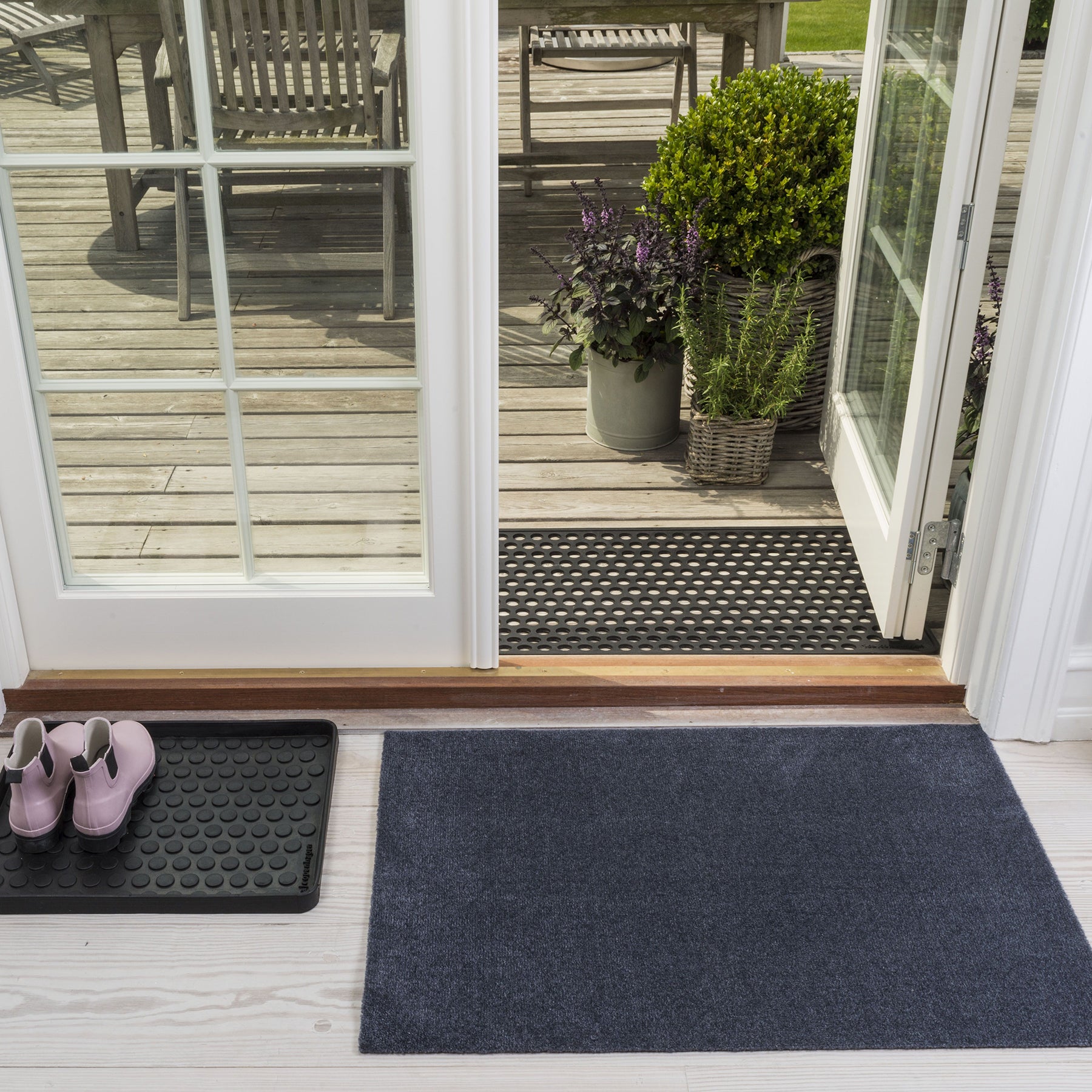 FLOOR MAT 60 x 90 cm - UNI COLOR GREY