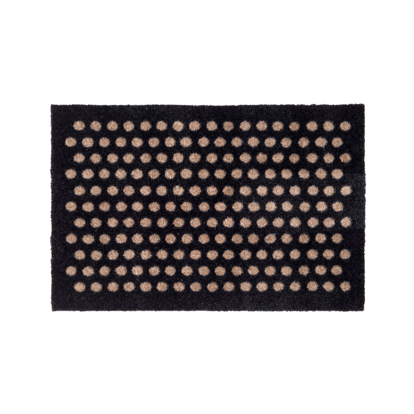 FLOOR MAT 40 x 60 cm - DOT BLACK/SAND