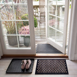 FLOOR MAT 40 x 60 cm - DOT BLACK/SAND