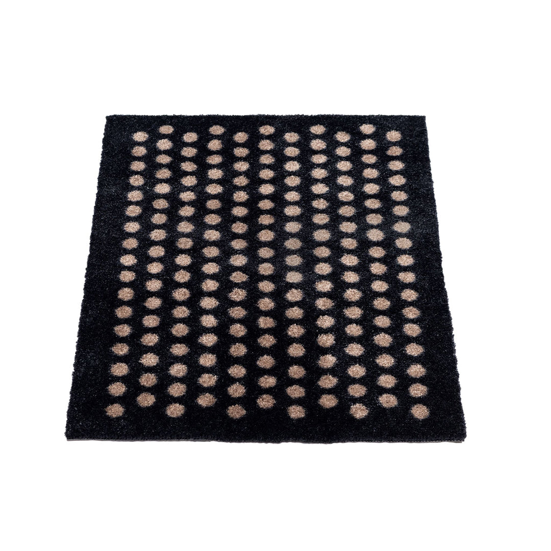 FLOOR MAT 40 x 60 cm - DOT BLACK/SAND