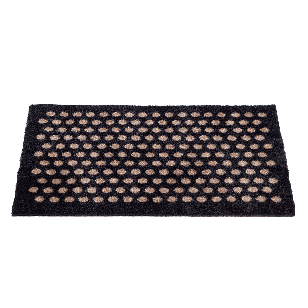 FLOOR MAT 40 x 60 cm - DOT BLACK/SAND