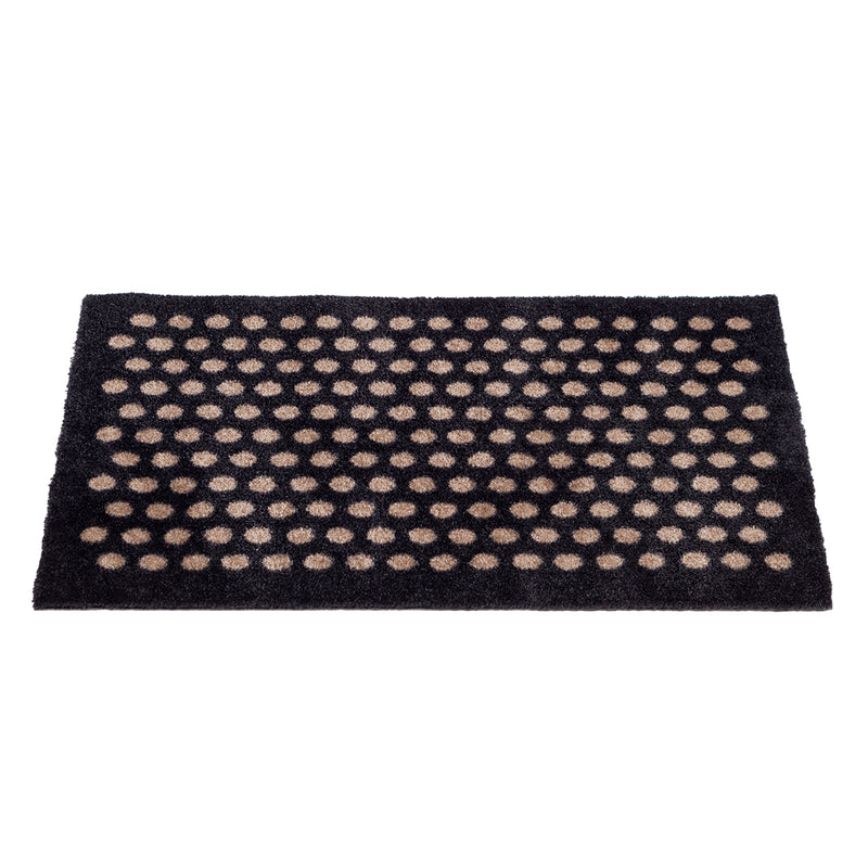 FLOOR MAT 40 x 60 cm - DOT BLACK/SAND