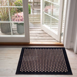 FLOOR MAT 60 x 90 CM - DOT BLACK/SAND