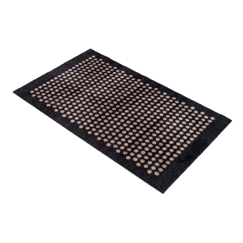 FLOOR MAT 60 x 90 CM - DOT BLACK/SAND