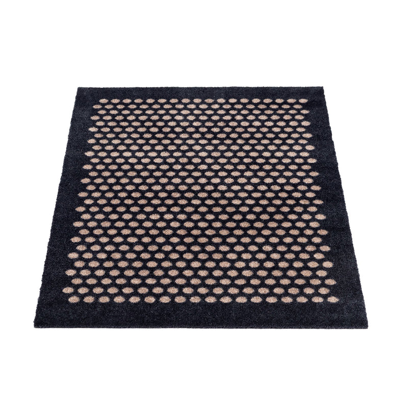 FLOOR MAT 60 x 90 CM - DOT BLACK/SAND