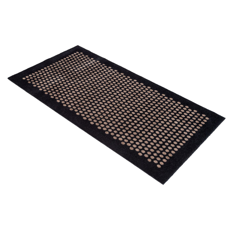 FLOOR MAT 67 x 120 CM - DOT BLACK/SAND