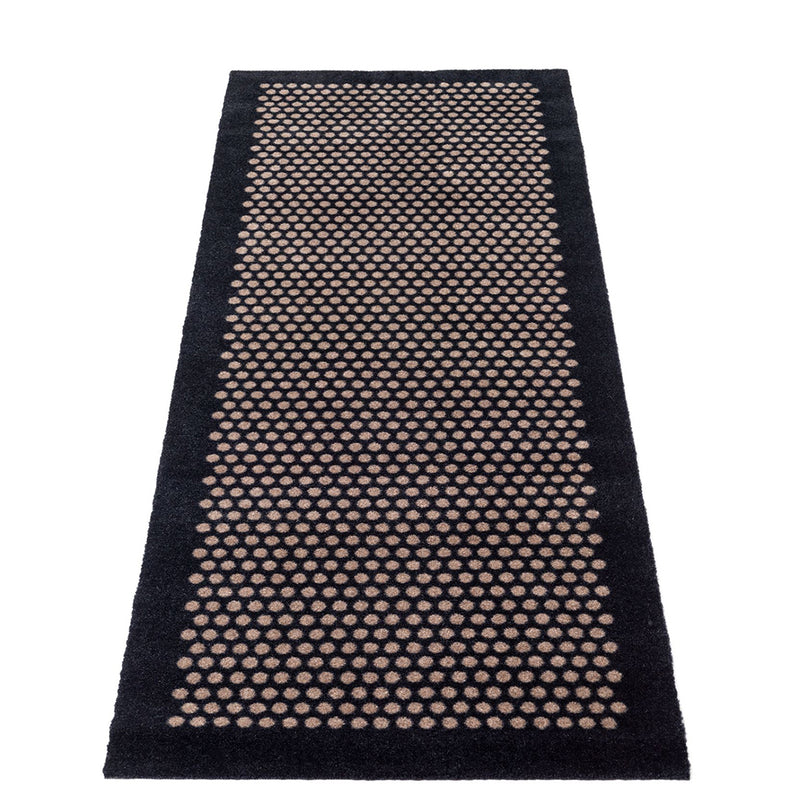 FLOOR MAT 67 x 200 CM DOT BLACK/SAND