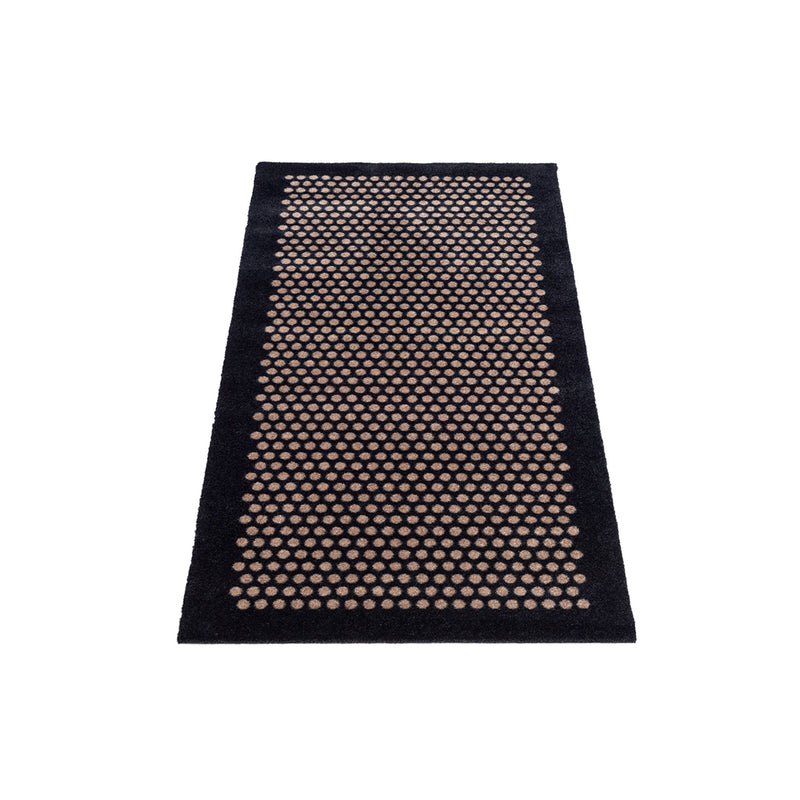 FLOOR MAT 67 x 150 CM - DOT BLACK/SAND