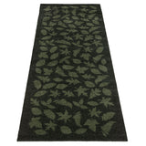 FLOOR MAT 67 x 200 CM - LEAVES/DARK GREEN