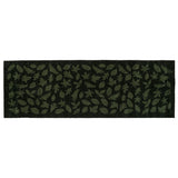 FLOOR MAT 67 x 200 CM - LEAVES/DARK GREEN