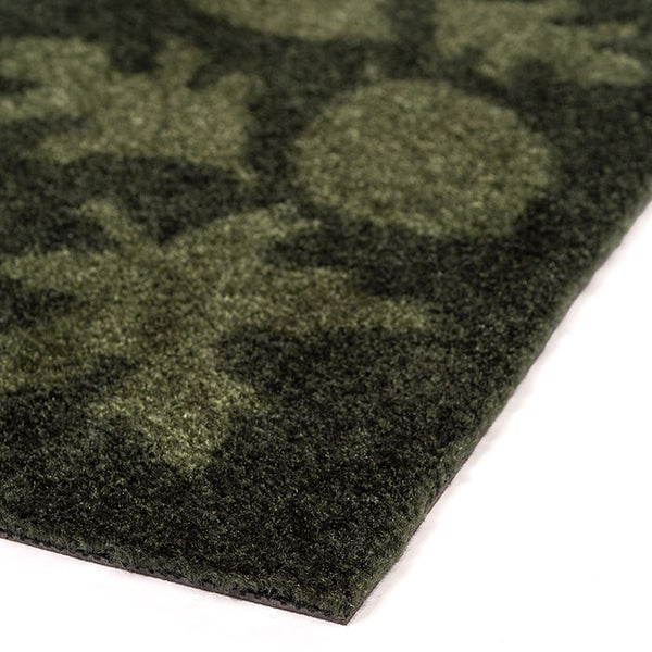 FLOOR MAT 67 x 200 CM - LEAVES/DARK GREEN