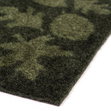 FLOOR MAT 40 x 60 CM - LEAVES/DARK GREEN