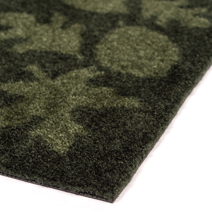 FLOOR MAT 40 x 60 CM - LEAVES/DARK GREEN