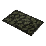 FLOOR MAT 40 x 60 CM - LEAVES/DARK GREEN