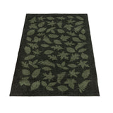 FLOOR MAT 67 x 120 CM - LEAVES/DARK GREEN