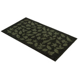 FLOOR MAT 67 x 120 CM - LEAVES/DARK GREEN