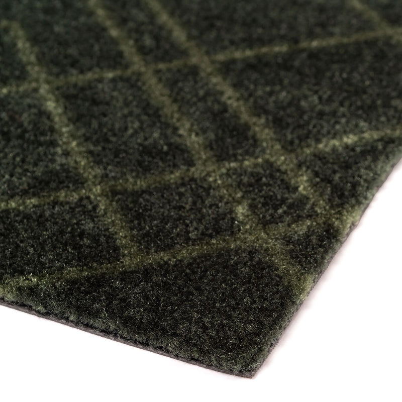 FLOOR MAT 40 x 60 cm - LINES/DARK GREEN