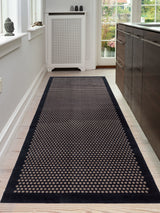 FLOOR MAT 100 x 300 CM - DOT BLACK/SAND