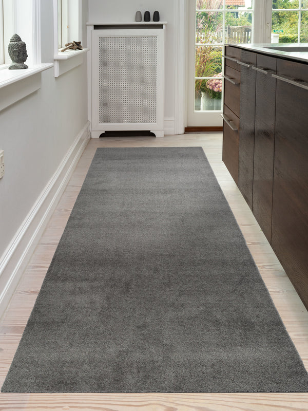 FLOOR MAT 100 X 300 CM - UNI COLOR STEELGREY