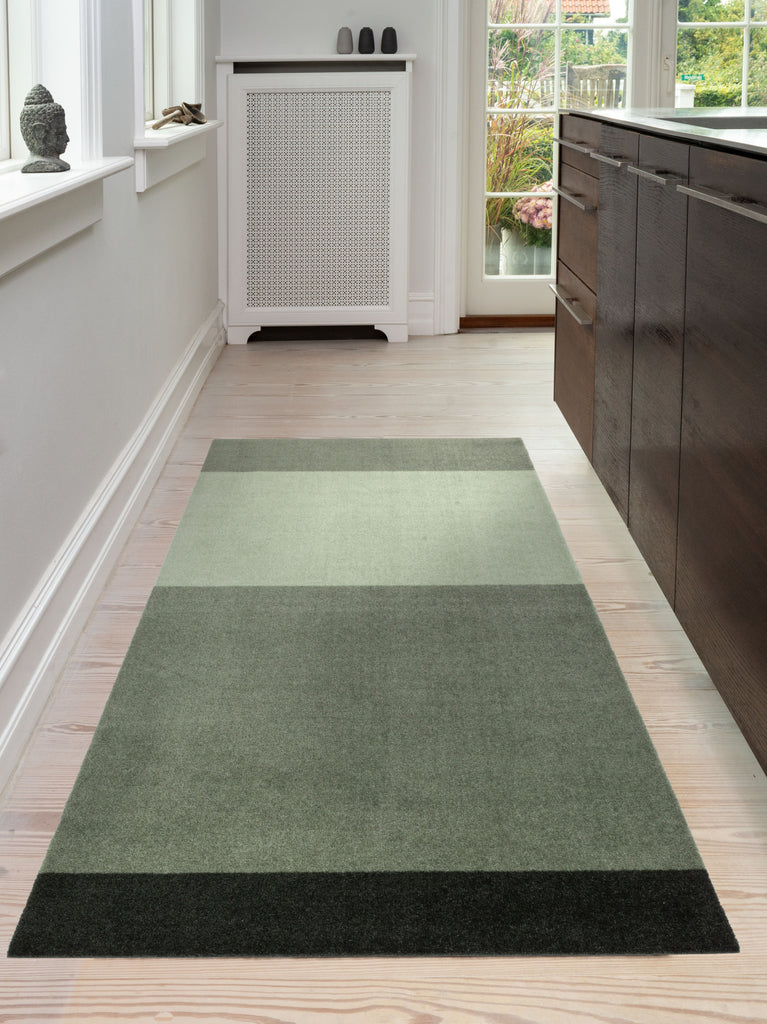 STRIPES HORIZONTAL - LIGHT/DUSTY/DARK GREEN
