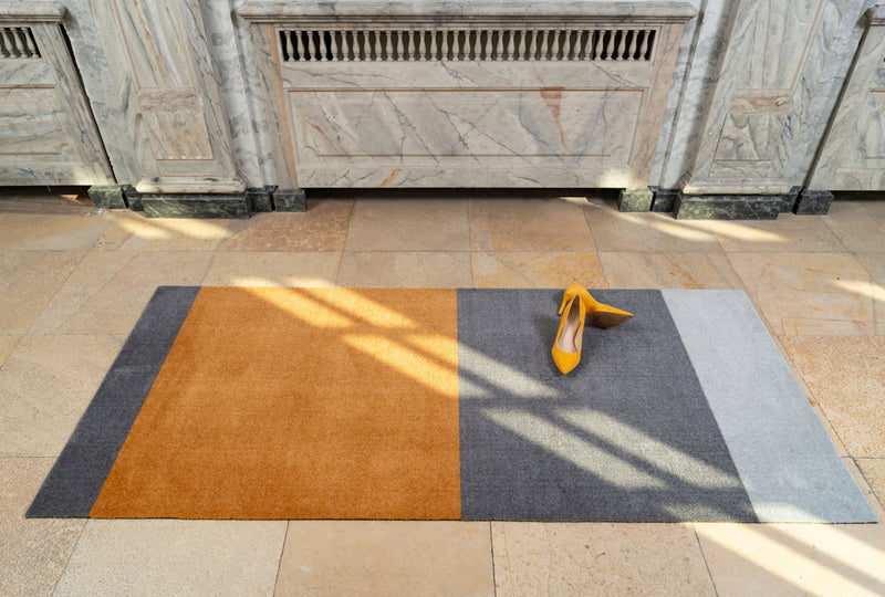 STRIPES HORIZONTAL - LIGHT GREY/GREY/DIJON
