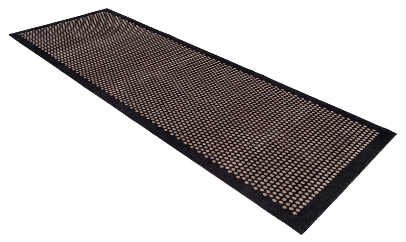 FLOOR MAT 100 x 300 CM - DOT BLACK/SAND