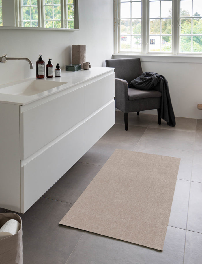 FLOOR MAT 67 x 120 CM - UNI COLOR IVORY